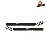 2 Side Stripe Sticker Abarth Racing Graphic Vinyl Car Stickers and Decals Car Accessories FOR FIAT 500 DECALS